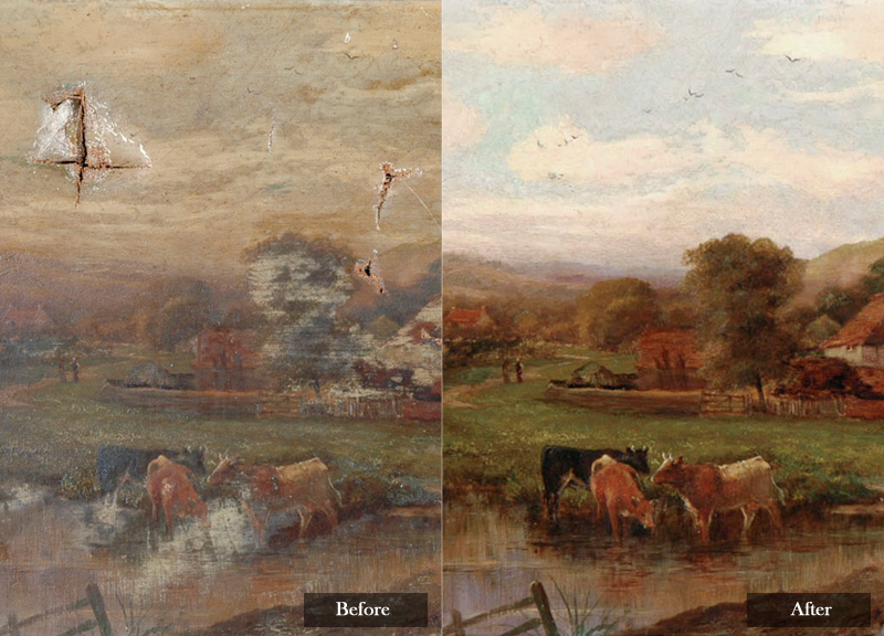 Torn Painting and Canvas Repair & Restoration Services